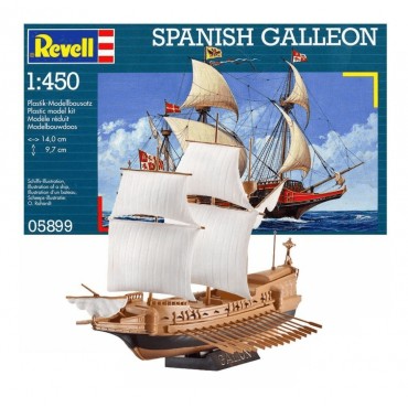 KIT PARA MONTAR REVELL BARCO SPANISH GALLEON 1/450 19 PEÇAS REV 05899